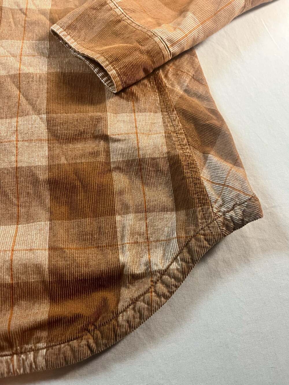prAna Women's Brown Plaid Corduroy Snap-Button Shirt Jacket Organic Cotton Small - Picture 9 of 11